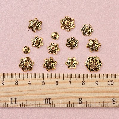 Tibetan Style Alloy Bead Caps PALLOY-JP0005-08AG-1