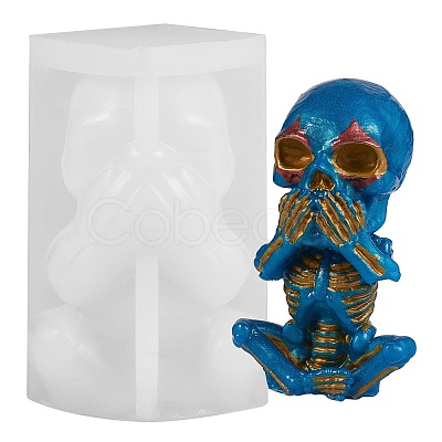 Halloween Theme DIY Candle Silicone Statue Molds DIY-SZ0007-13-1