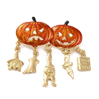 Halloween Pumpkin Enamel Pins JEWB-M043-10B-1