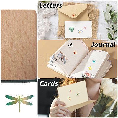 Square Wooden Stamps DIY-WH0546-008-1