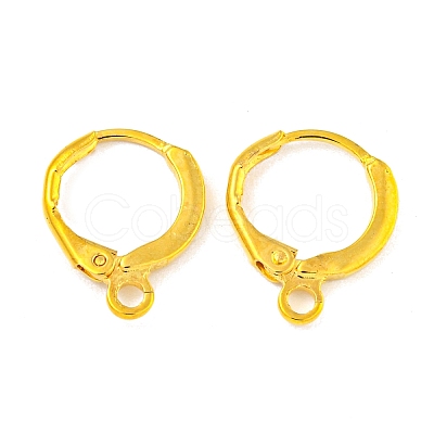 Brass Huggie Hoop Earring Findings KK-E138-G-NF-1