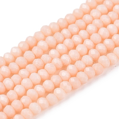 Opaque Solid Color Imitation Jade Glass Beads Strands EGLA-A044-P1mm-D05-1