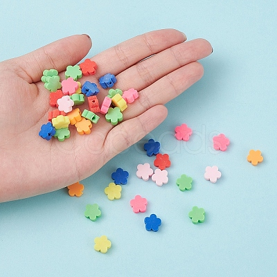 80Pcs 8 Colors Handmade Polymer Clay Beads CLAY-YW0001-42-1