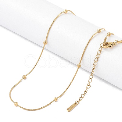 Brass Chain Necklaces NJEW-P309-11G-1