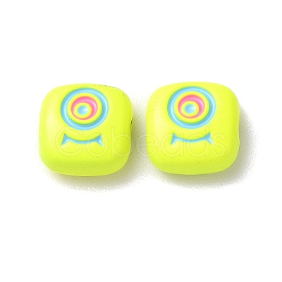 Spray Painted Alloy Enamel Beads PALLOY-M215-15F-1