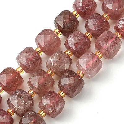 Natural Strawberry Quartz Beads Strands G-Q010-A21-01-1