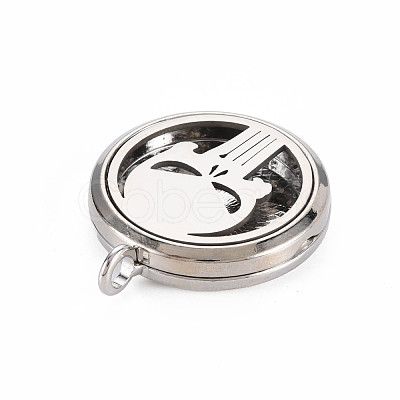 Alloy Diffuser Locket Pendants PALLOY-N171-43-1