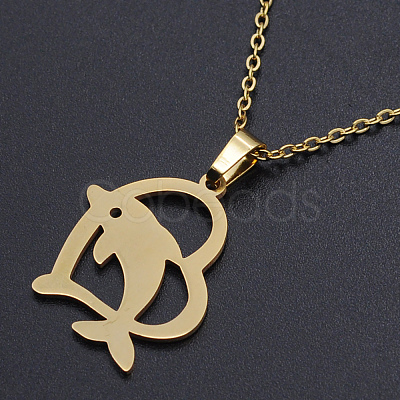 201 Stainless Steel Pendants Necklaces NJEW-S105-JN671-45-2-1