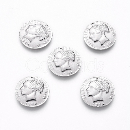 Non-Tarnish 304 Stainless Steel Charms STAS-G214-49P-1