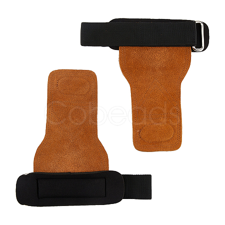 Velvet leather & Polyester Exercise Hand Protector AJEW-WH0165-44-1