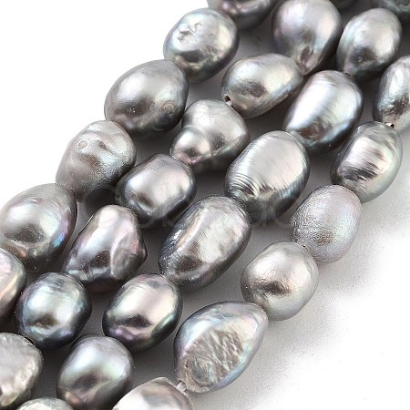 Dyed Natural Cultured Freshwater Pearl Beads Strands PEAR-P062-29C-1