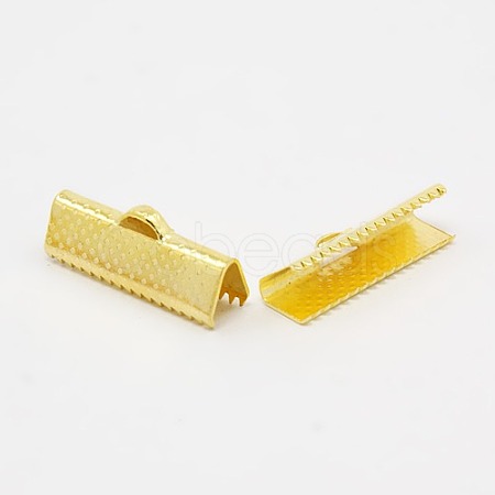 Iron Ribbon Crimp Ends X-IFIN-S008-G-NF-1