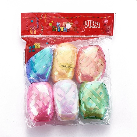 Plastic Balloons Ribbons AJEW-WH0097-01-1