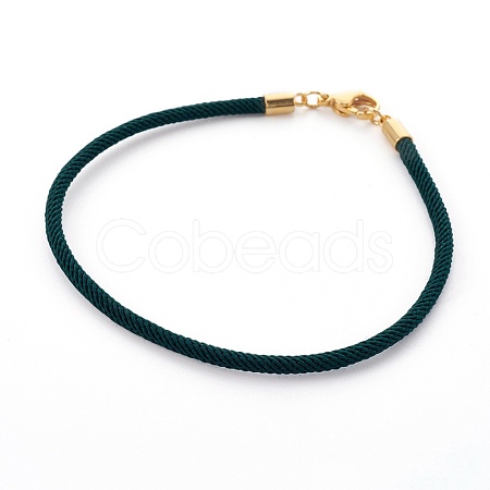 Braided Cotton Cord Bracelet Making MAK-L018-03A-04-G-1