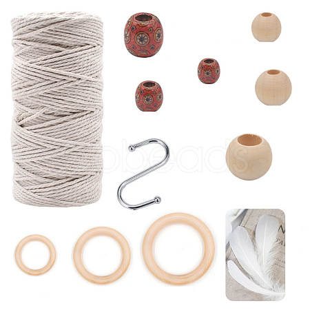 DIY Cotton Macrame Pendant Decorations Kit MAKN-PW0001-022A-1