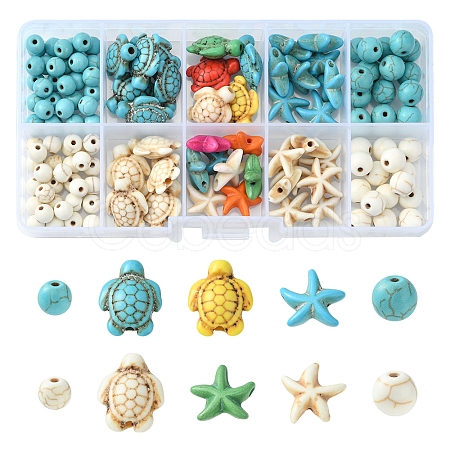 DIY Synthetic Turquoise Beads Kits DIY-FS0003-78-1