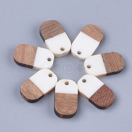 Resin & Walnut Wood Pendants RESI-S358-41B-1