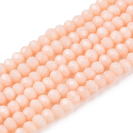 Opaque Solid Color Imitation Jade Glass Beads Strands EGLA-A044-P1mm-D05-1