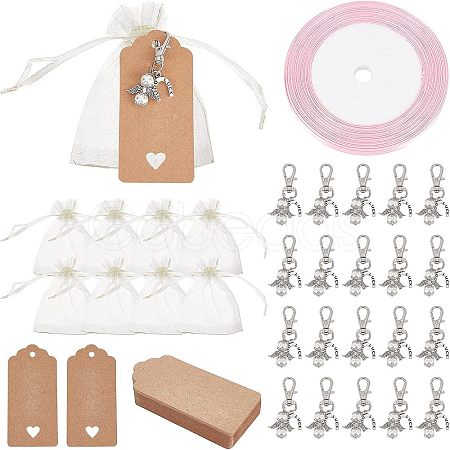 PandaHall Elite DIY Angel Series Keychain Gift Kits DIY-PH0001-22-1