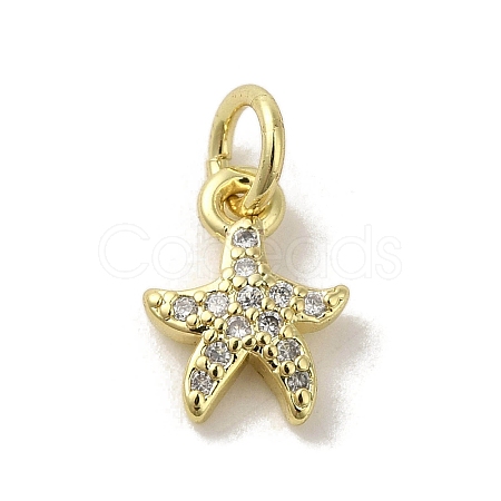 Brass Micro Pave Cubic Zirconia Charms KK-M283-22D-01-1