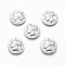 Non-Tarnish 304 Stainless Steel Charms, Flat Round with Human, Stainless Steel Color, 14x1mm, Hole: 0.7mm