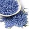 Transparent Colours Glass Seed Beads, Round Hole, Oval, Royal Blue, 5.5~6x3.5~4mm, Hole: 0.8mm, about 4500pcs/500g