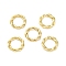 Brass Linking Rings, Retro Twisted Ring, Long-Lasted Plated, Real 14K Gold Plated, 8x1.5mm, Inner Diameter: 5mm