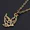 201 Stainless Steel Pendant Necklaces, with Cable Chains and Lobster Claw Clasps, Butterfly, Golden, 15.74 inch(40cm), 1.5mm