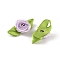 Polyester Rose Ornaments, for DIY Hair Accessories, Clothing Decoration, Costume, Lilac, 27.5~29x14~16x7.5mm