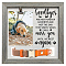 MDF Pet Photo Frames, for Tabletop Display Photo Frame, Square with Word, Black, Paw Print, 230x230mm