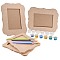 DIY Photo Frames Makings, with Unfinished Wooden Photo Frames, Plastic Art Brushes Pen Value Sets, 6 box lastic Empty Paint Palette, Mixed Color, 185x140mm