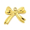 Ion Plating(IP) 304 Stainless Steel Pendants, Bowknot Charm, Real 18K Gold Plated, 18x21x3mm, Hole: 2mm