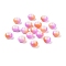 Opaque Spray Painted Glass Beads, Rondelle, Coral, 8x5mm, Hole: 2mm, about 1041pcs/500g