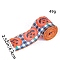 5M Halloween Cotton Pumpkin Printed Ribbon, for Party Gift Decoration, Dark Orange, 2-1/2 inch(64mm), about 5.47 Yards(5m)/Roll