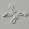 925 Sterling Silver S-Hook Clasps, with Jump Rings, Silver, 20mm, Hole: 3.5mm