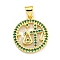 Brass Micro Pave Clear Cubic Zirconia Pendants, with Shell, Real 18K Gold Plated, Libra, 19x16.8x3mm, Hole: 4x3.5mm