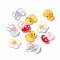 Transparent Resin Cabochons, Rabbit & Duck & Flower & Mushroom, Mixed Color, 19.5~23x15.5~21x5~8mm