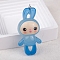 UV Plating Acrylic Big Pendants, Rabbit, Cornflower Blue, 73.6x34.2mm, Hole: 2mm