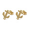 Ion Plating(IP) 304 Stainless Steel Stud Earring Findings, Anchor, Golden, 12x9.5mm, Hole: 1.2mm, Pin: 0.7x11mm