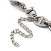 304 Stainless Steel Oval Link Chains Bracelets for Men & Women BJEW-D042-22C-P-3