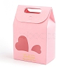 Rectangle Paper Bags with Handle and Clear Heart Shape Display Window CON-D006-01C-04-1