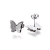 Tarnish Resistant 304 Stainless Steel Stud Earrings EJEW-H367-19P-2