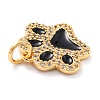 Real 18K Gold Plated Brass Micro Pave Cubic Zirconia Charms ZIRC-L100-085G-02-4