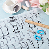 Musical Note Pattern Polyester Mesh Fabric DIY-WH0449-28A-4
