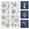 4 Sheets 11.6x8.2 Inch Stick and Stitch Embroidery Patterns DIY-WH0455-167-1