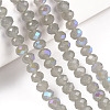 Electroplate Glass Beads Strands X-EGLA-A034-J8mm-L09-4