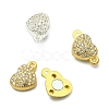10 Sets 2 Colors Alloy Crystal Rhinestone Magnetic Clasps PALLOY-CJ0002-36-5