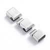 Retro 304 Stainless Steel Magnetic Clasps with Glue-in Ends STAS-L243-023P-3