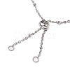 Non-Tarnish 304 Stainless Steel Satellite Chain Slider Bracelet Making AJEW-JB01246-02-2