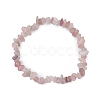 Natural Rose Quartz Beads Kids Bracelets BJEW-JB10611-08-1